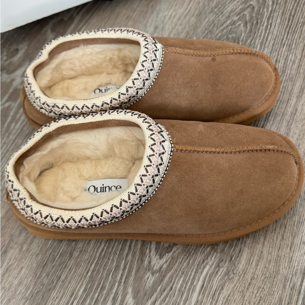 Quince faux fur lined slippers